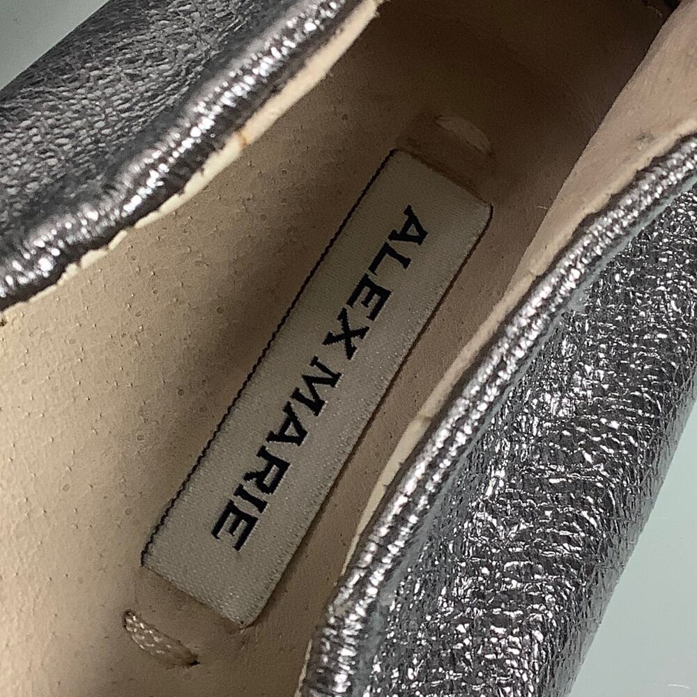 Alex Marie silver leather round toe ballerina flats size 7.5M EUC - Picture 2 of 11